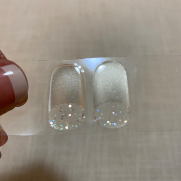 Lot of Dashing Diva Glaze Semi-cured Gel Nail Strips Bells Glitter Silver French - Picture 7 of 16